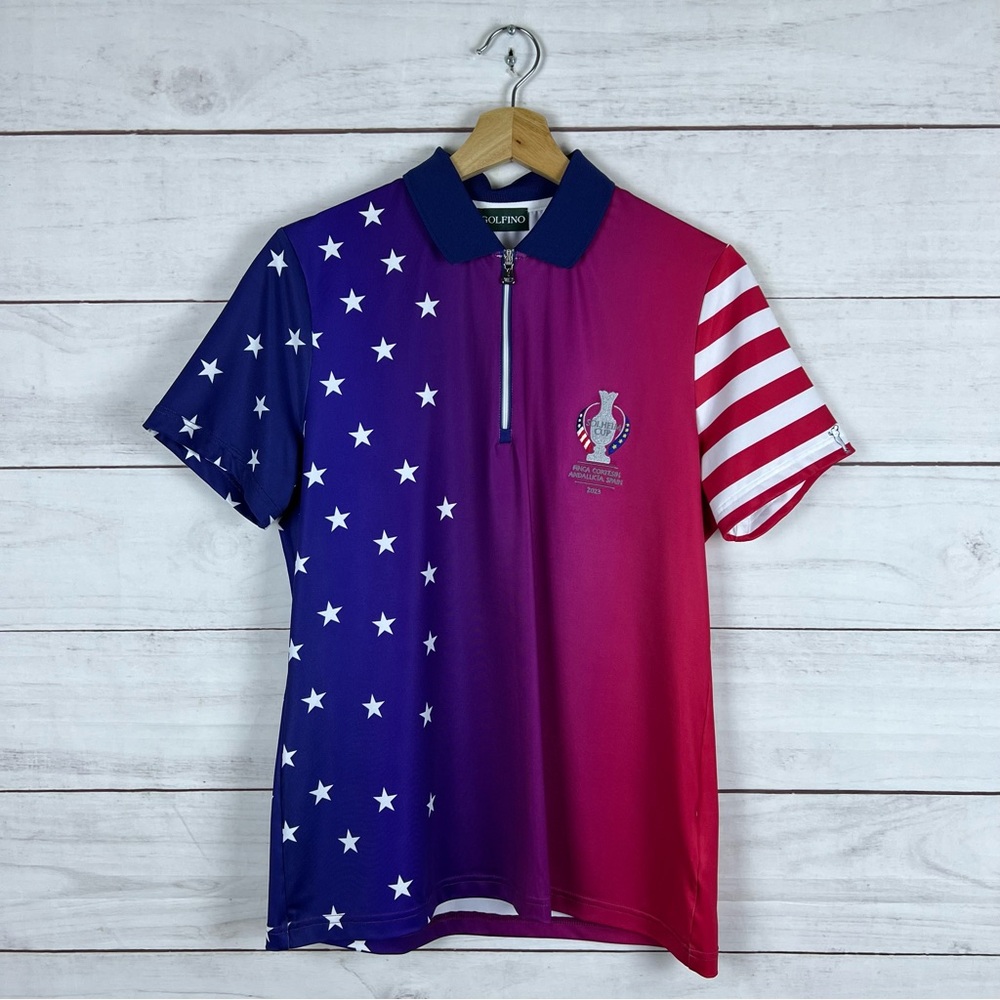 Golfino USA Solheim Cup Golf Polo Shirt Large